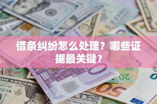 武汉借条纠纷怎么处理？哪些证据最关键？
