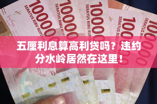 武汉五厘利息算高利贷吗？违约分水岭居然在这里！