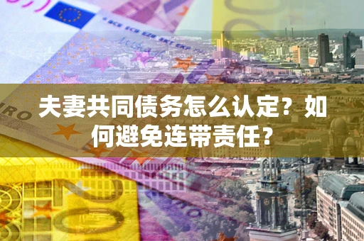武汉夫妻共同债务怎么认定？如何避免连带责任？