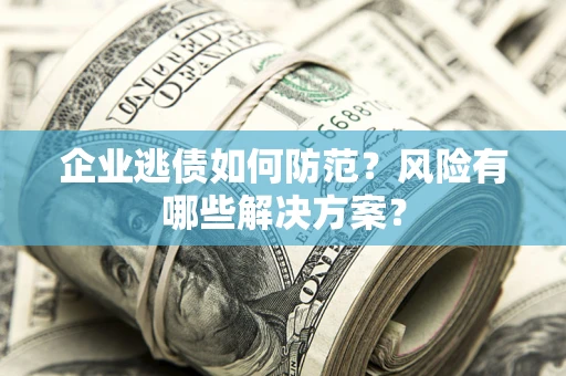 武汉企业逃债如何防范？风险有哪些解决方案？