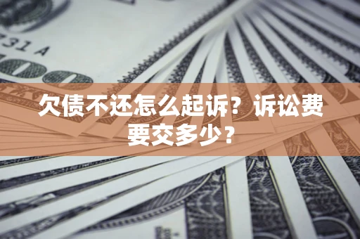 武汉欠债不还怎么起诉？诉讼费要交多少？