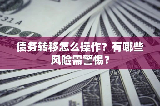 武汉债务转移怎么操作？有哪些风险需警惕？