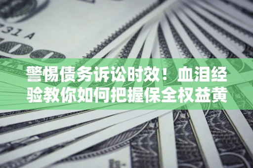 武汉警惕债务诉讼时效！血泪经验教你如何把握保全权益黄金期