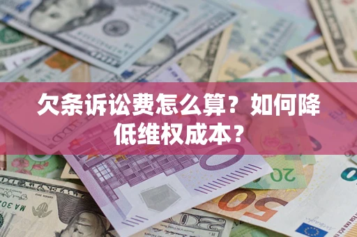 武汉欠条诉讼费怎么算？如何降低维权成本？