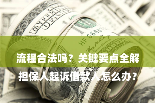 武汉

担保人起诉借款人怎么办？流程合法吗？关键要点全解析